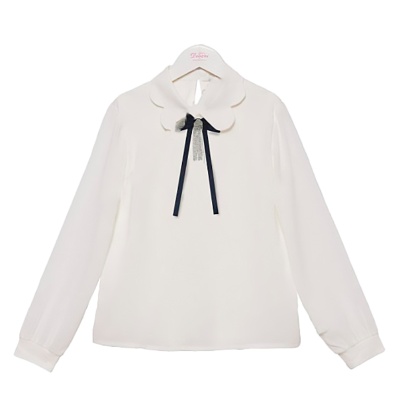 Блузка школьная для девочки Deloras Z64309 молочная 1